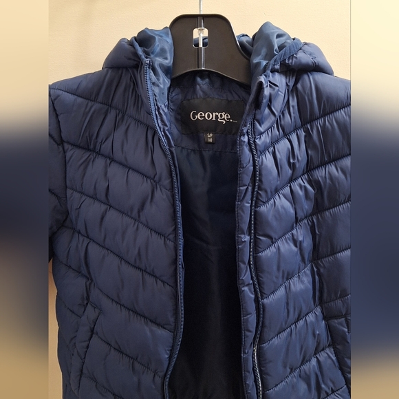 George puffy Navy Jacket, size 6 S/P - Picture 3 of 8